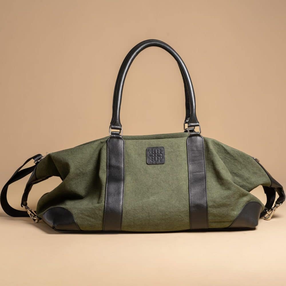 Maleta-Grand-Lona-Verde-Winstonandharry-1 Maleta Grand - Image 1