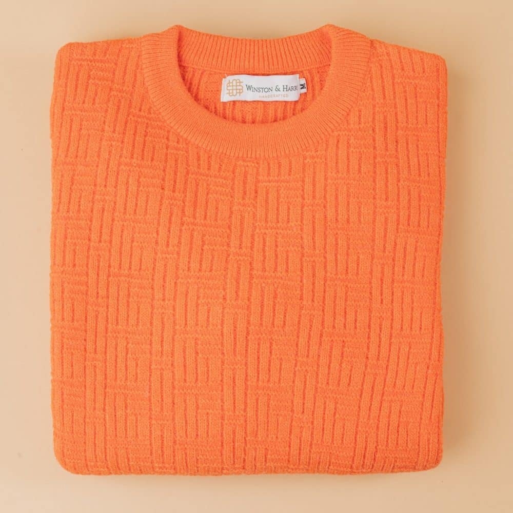 Sueter-tejido-escalera-naranja-winstonandharry-1 Sueter Tejido Escalera - Image 1