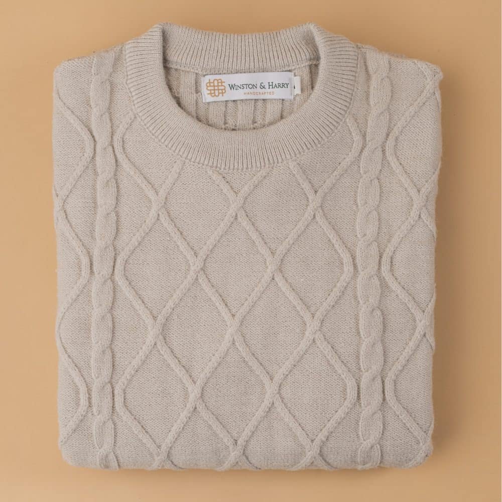 Sueter-tejido-rombo-gris-winstonandharry-1 Sueter Tejido Rombo - Image 1